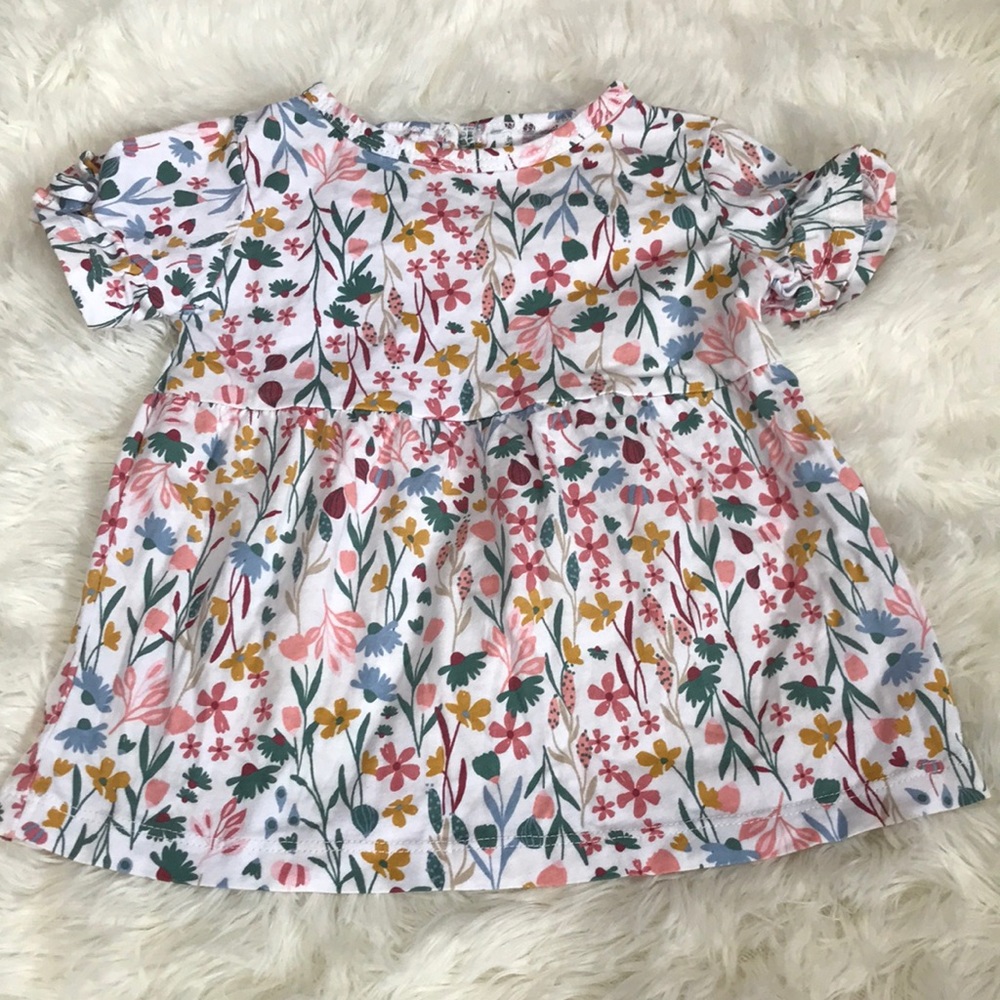 18 month Spring Flower peplum top